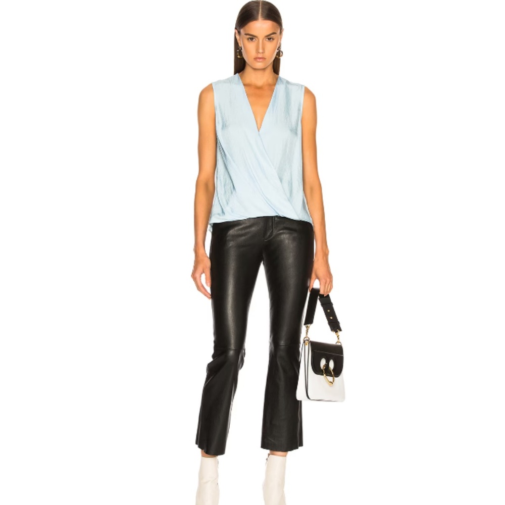 Rag & Bone Victor Women's Silk Blouse in Sky Blue - Picture 2 of 10